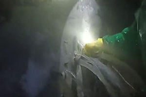 娄底消防水池堵漏现场